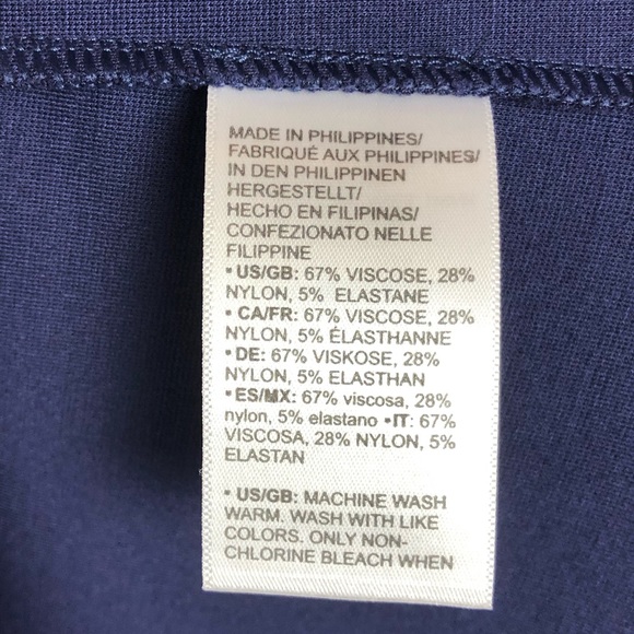 Lark & Ro Blue Faux Wrap Ruffle Dress - Picture 8 of 12